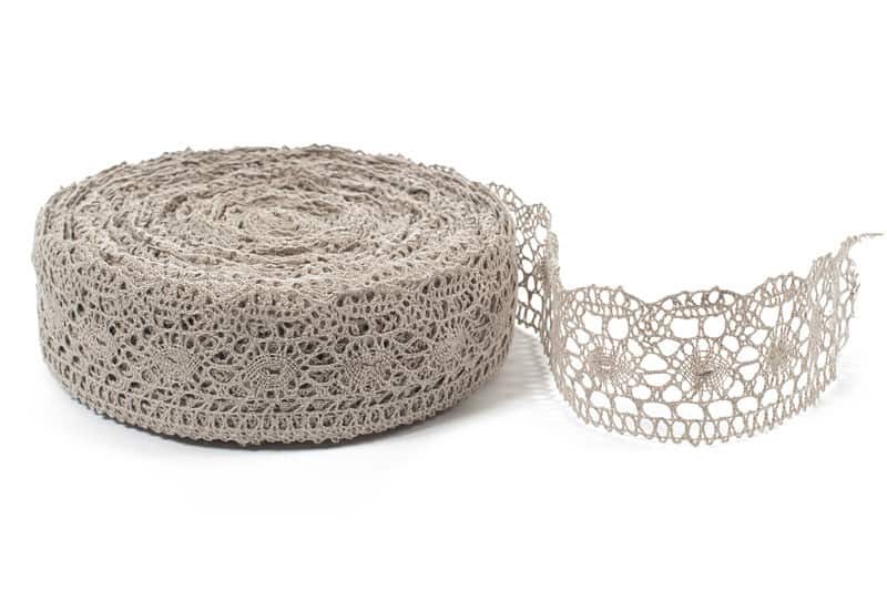 Prírodná ľanová čipka č. 19