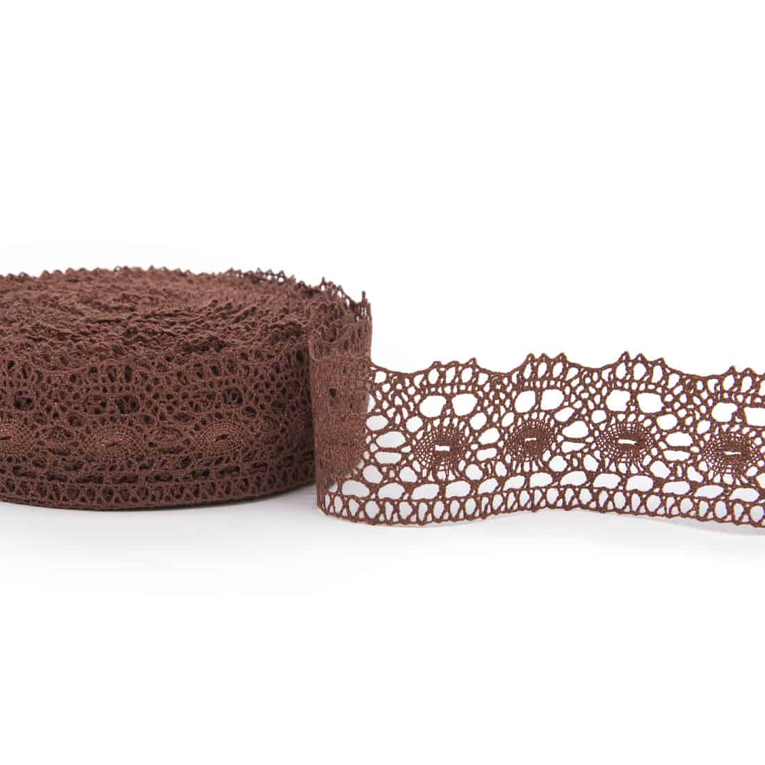 Hnedá ľanová čipka č. 52