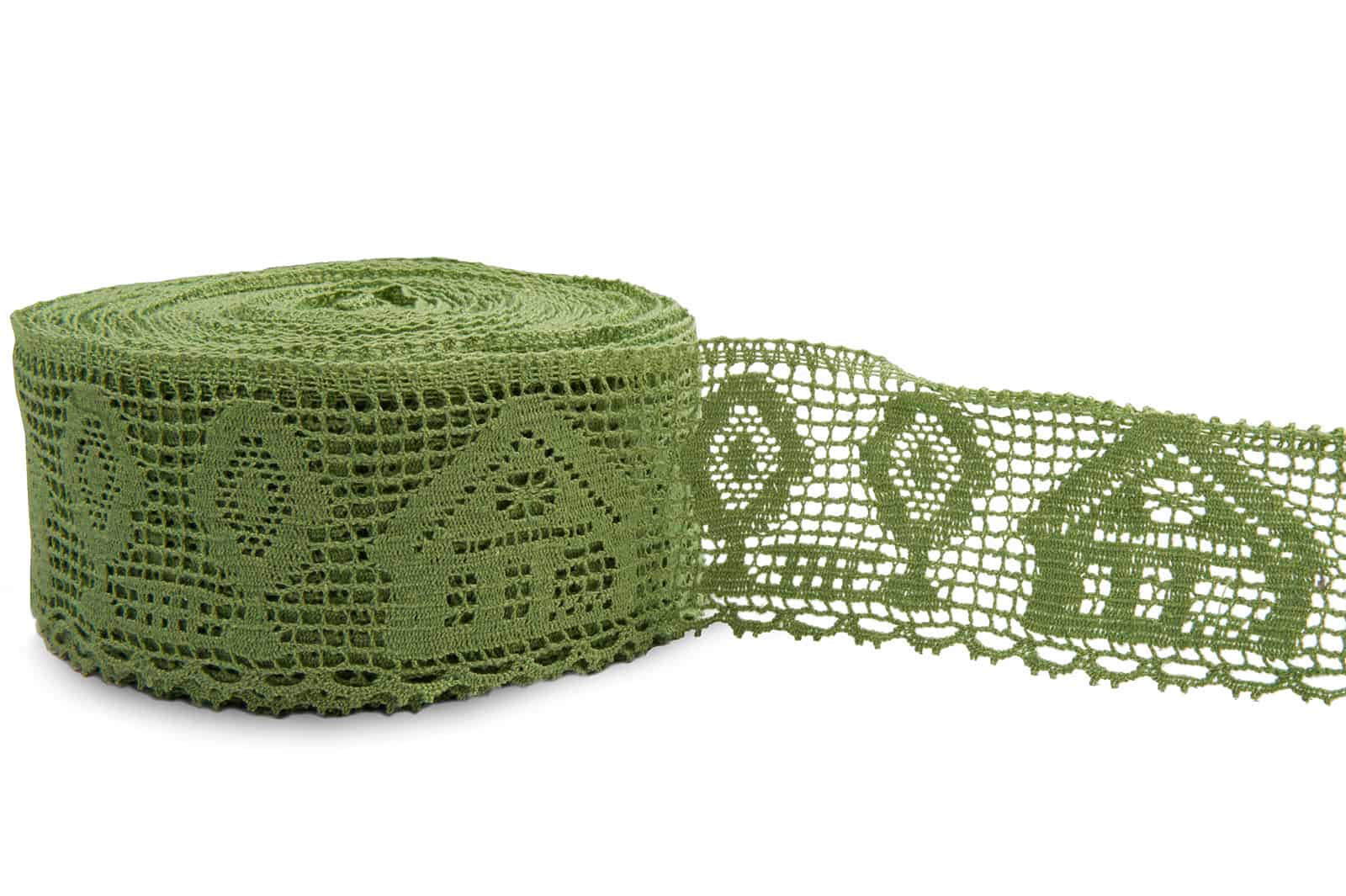 Zelená ľanová čipka č. 46