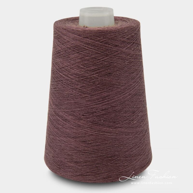 Linen Yarns In Dark Violet Colour