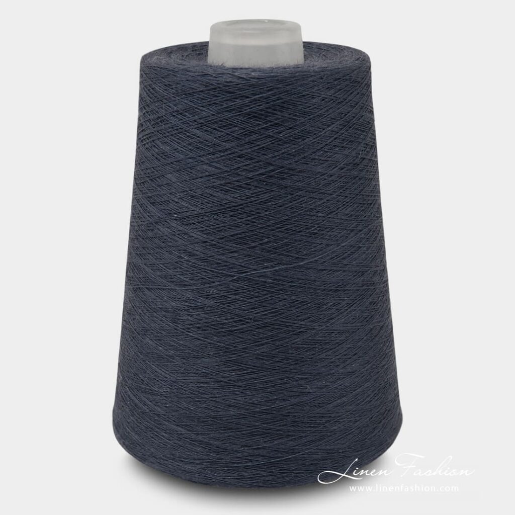 Linen Yarns In Deep Ocean Blue 2(3)