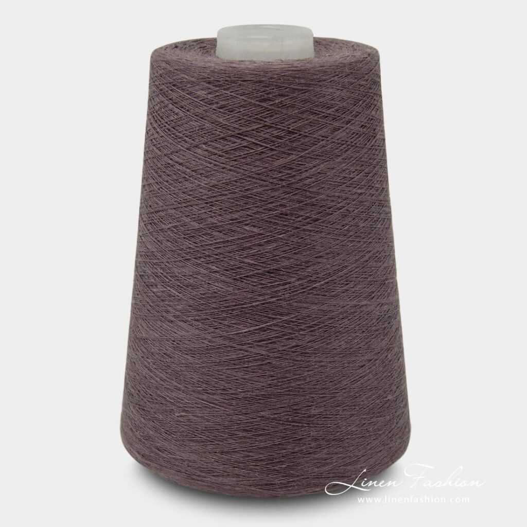 Linen Yarns In Light Aubergine Color 3(8)
