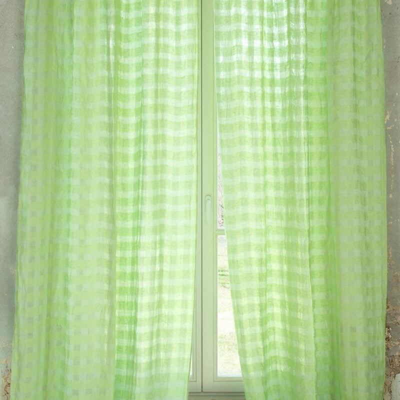 KORI Curtain green, pure linen