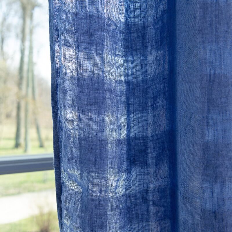 KORI Curtain violet-blue, linen curtains