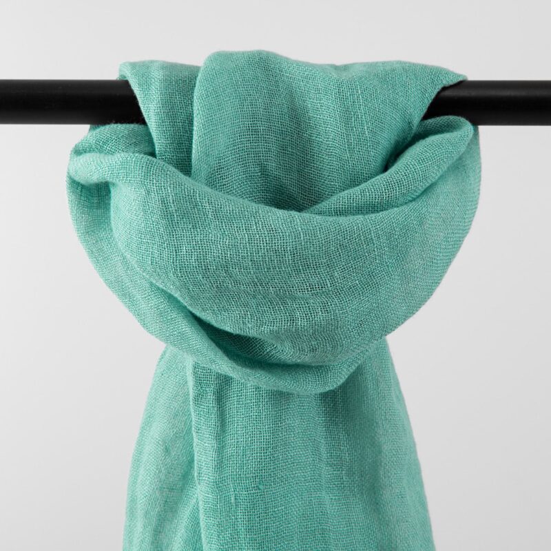 FINO Shawl aquamarine, pure linen