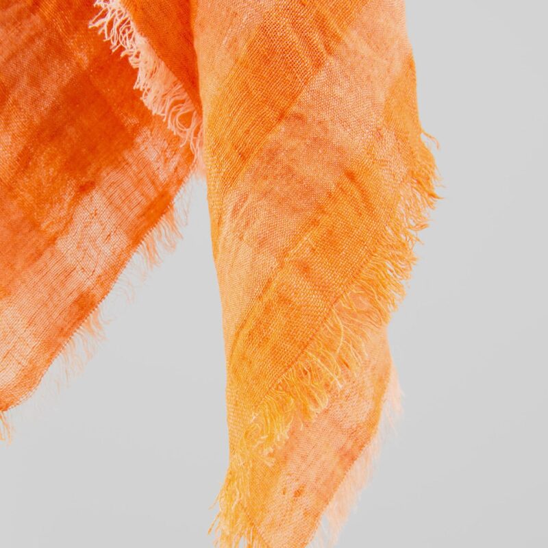 KORI Scarf orange, pure linen