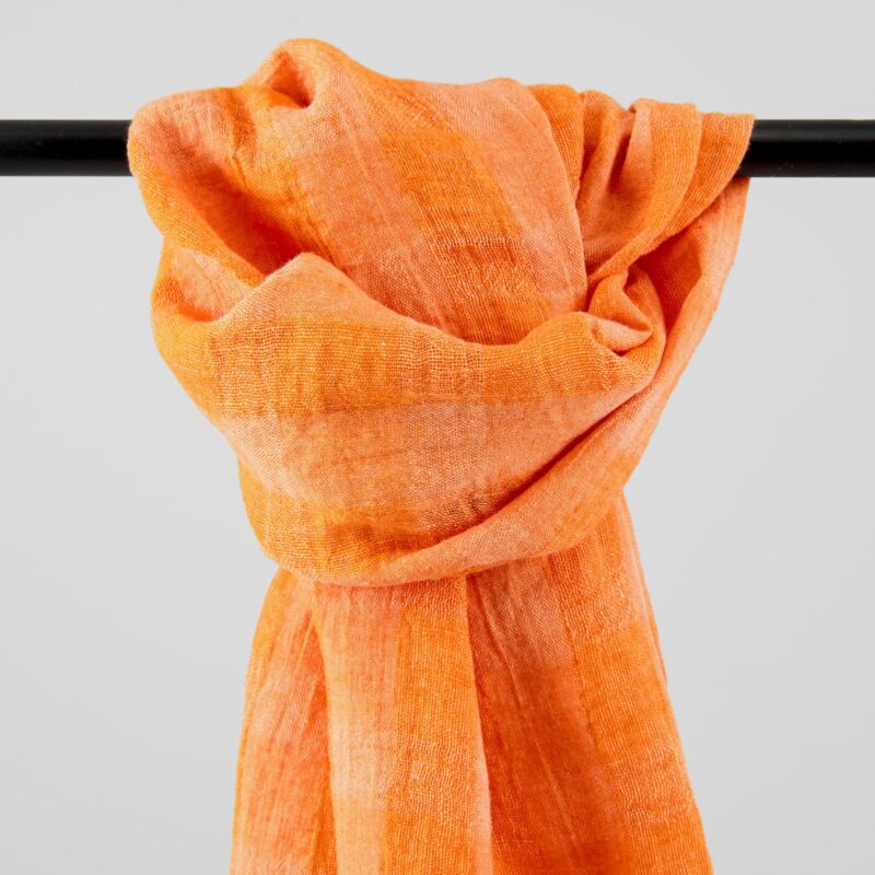 KORI Shawl orange, pure linen