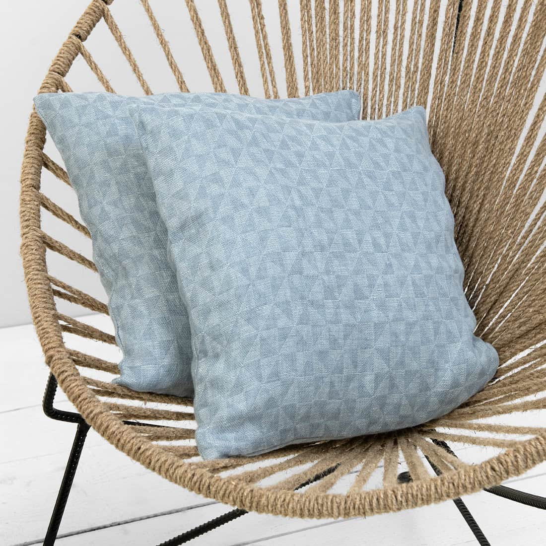 Linen blue-grey cushion cover