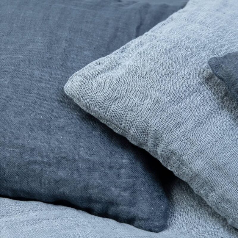 Linen cushion cover dark grey