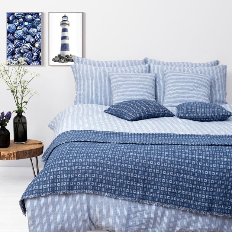 CRUISE linen cotton Bed linen blue