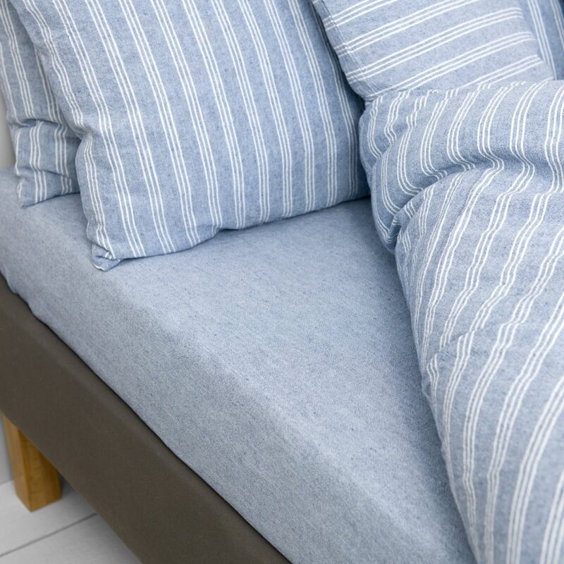 CRUISE linen cotton Bed linen blue, plain sheets